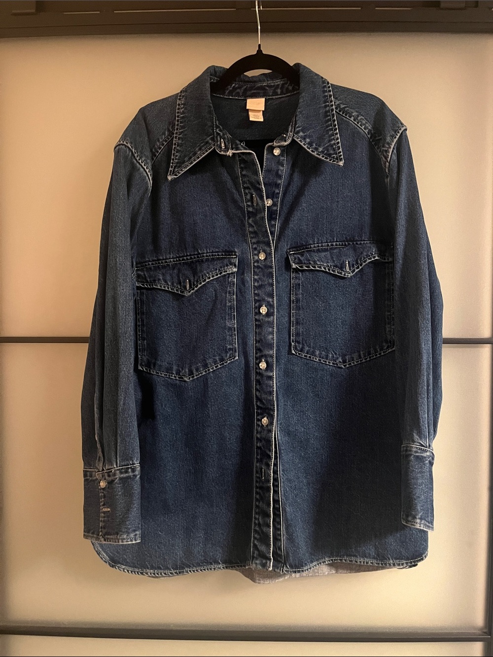 Classic Dark Blue Denim Shirt